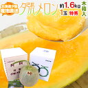 【産地直送】北海道 夕張メロン 1玉 約1.6kg 共撰・特秀品 専用木製化粧箱入り”特5-1玉(木箱)”【予約 6月下旬以降】 送料無料