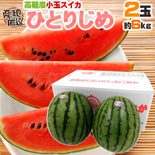 ”小玉すいか ひとりじめ” 4L 2玉 約6kg 産地厳選【予約 5月下旬以降】 送料無料