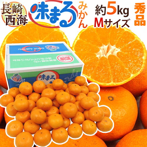 長崎 西海 ”味まるみかん” 秀品 Mサイズ 約5kg 産地化粧箱 最低糖度12度保証【予約 11月下旬以降】 送料無料のサムネイル