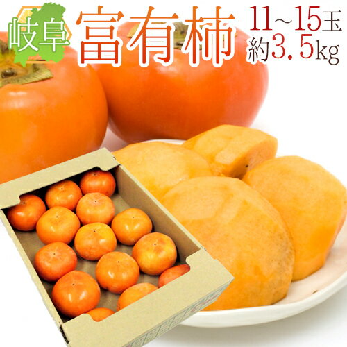 岐阜産 ”富有柿” 秀品 11〜15玉 約3.5kg【予約 11月中旬以降】 送料無料