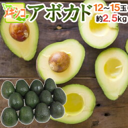 メキシコ産 ”アボカド” 12〜15玉 約2.5kg 送料無料