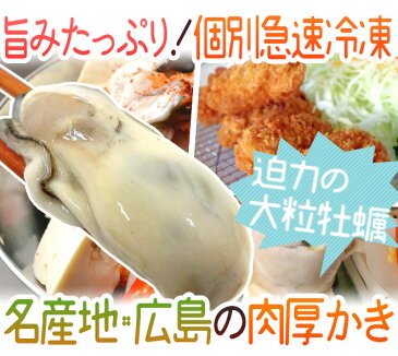 【本日3エントリーでポイント最大15倍】【送料無料】”広島産 むき牡蠣” 大粒Lサイズ以上 約1kg×《10袋》（合計10kg）加熱用/生/冷凍剥きカキ/牡蛎