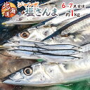 【9/15限定!全額ポイントバックの大チャンス】2025年新物!北海道産 ”ジャンボ塩さんま” 6〜7尾前後 約1kg サンマ 秋刀魚 【予約 入荷次第発送】送...