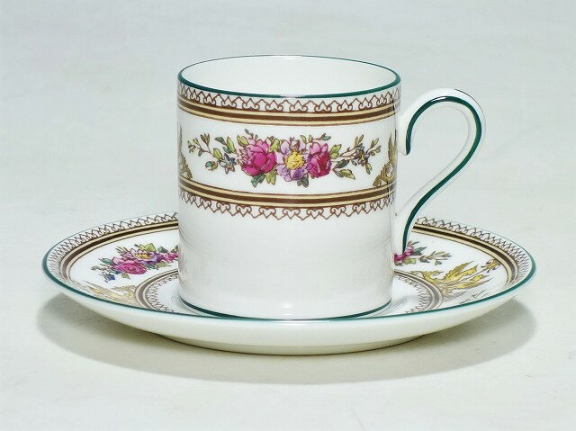 【中古】WEDGWOOD ウェッジウッド コーヒーカップ＆ソーサー デミタス コロンビアエナメル