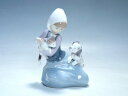 リヤドロ人形 LLADRO 少女と猫と犬 小さないたずらっ子 Little Friskies 置物【中古】