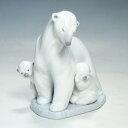 リヤドロ 人形 LLADRO 白熊 シロクマの親子 #6745【中古】