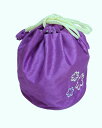 浴衣用布巾着 J4510-08 送料無料 訳あり特価 紫色 夏用布バッグ 浴衣姿にレディース夏バッグ 布バッグ 手提げ袋