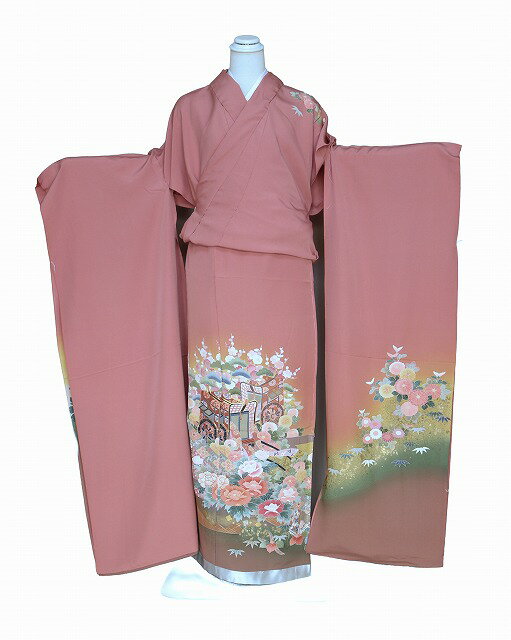 正絹振袖 H0532--05 送料無料 訳あり 在庫処分ノ−クレ−ム品 未仕立て振袖 手芸用 和裁の練習用 洋装にも