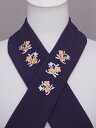 カラー半衿 縮緬調 洗える半衿 刺繍柄 送料無料 C343-53