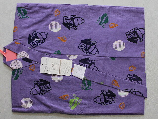 ヤマトD・M便送料無料　お安くしてます　日本製の子ども用ゆかた・1-2才用・一ッ身・90サイズ Y1685-04