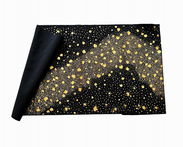 はぎれ E0408-58 送料無料 ポリエステル踊り衣装 小紋の残布 手芸用 黒色の生地 端切れ 和装の小物用に