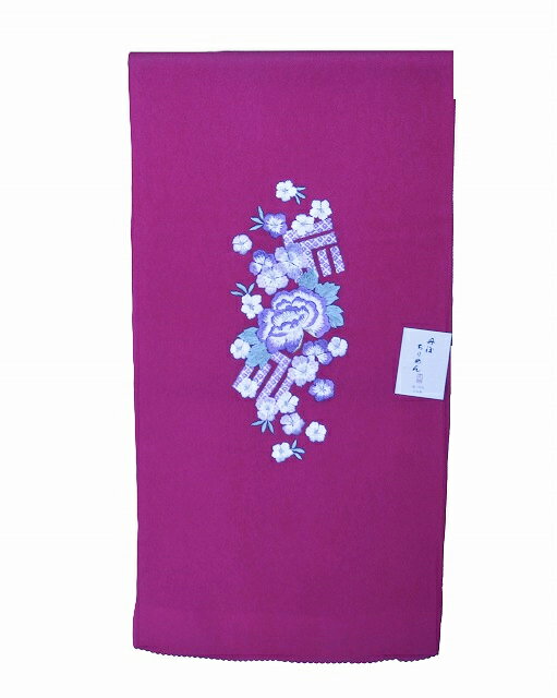 正絹ちりめん刺繍柄の帯上 M0209-03 送料無料 日本製 丹後ちりめん帯揚げ 和装小物 格安の帯あげ 着物姿のポイントに 締めやすい帯揚げ