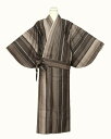 マドンナ新柄二部式袷着物 M4676-11M 送料無料 サイズM 茶系色の二部式きもの 帯不要のきもの 小紋柄の洗える着物