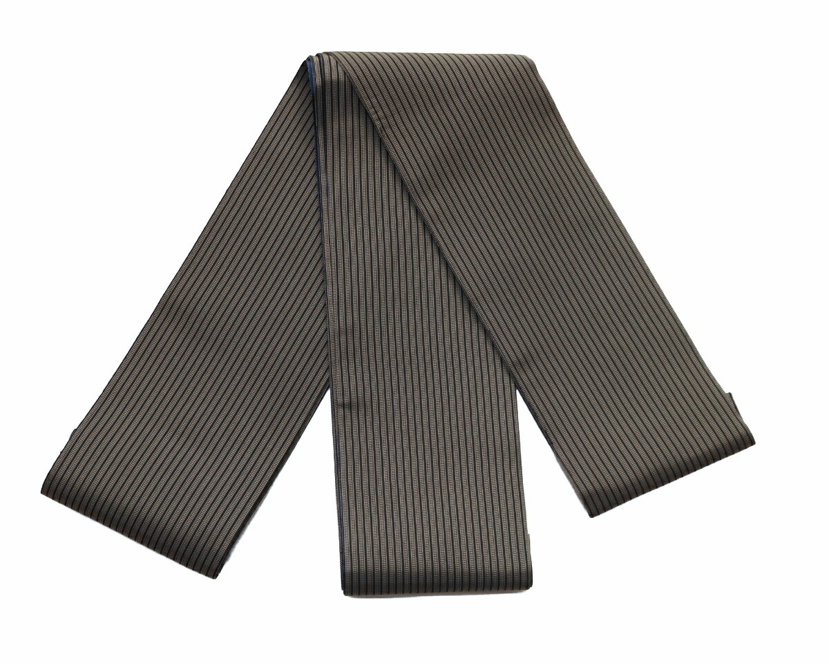 男角帯 J5131 送料無料 イージースタイルのポリエステル兼用帯 袴生地の帯 縞柄の角帯・へこ帯　男性用帯