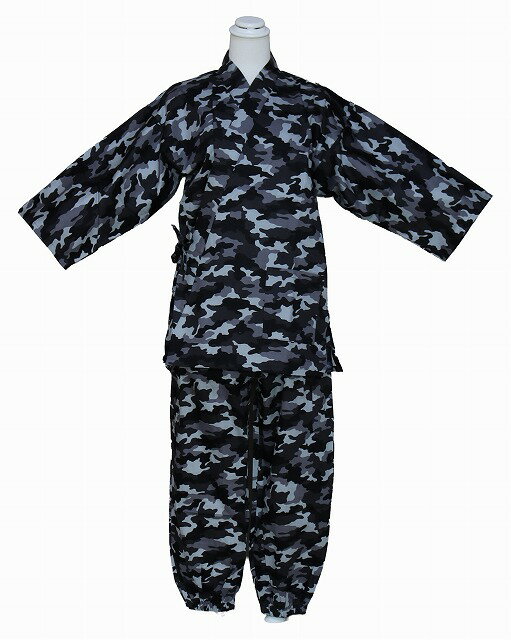 迷彩柄男性用の作務衣 K9789-01 送料無料 サイズM 日本製男用のサムエ メンズ綿の作務衣 ル−ムウェア−