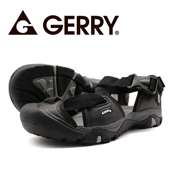 サンダル メンズ 靴 黒 カーキ ベージュ スポーツ 軽量 撥水 軽量 カラビナ付き GERRY GR-6515 2