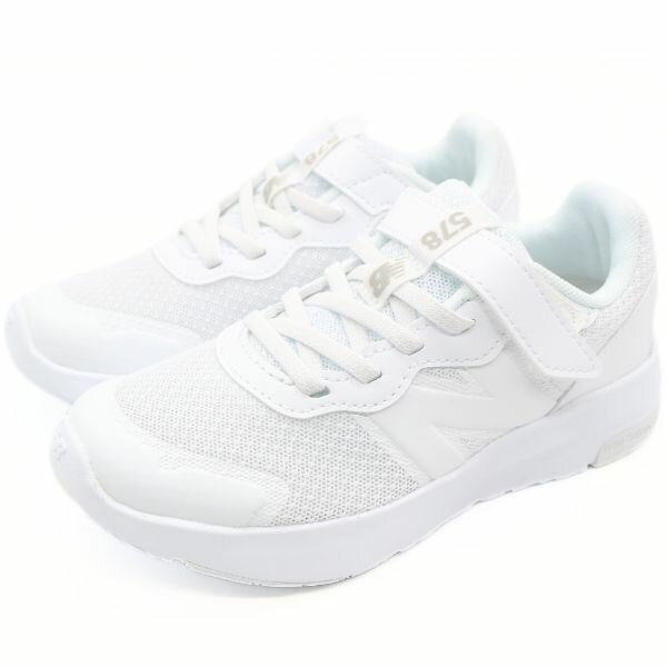 ニューバランス スニーカー キッズ ジュニア 靴 白 ホワイト 軽量 軽い シンプル ランニング シューズ ..