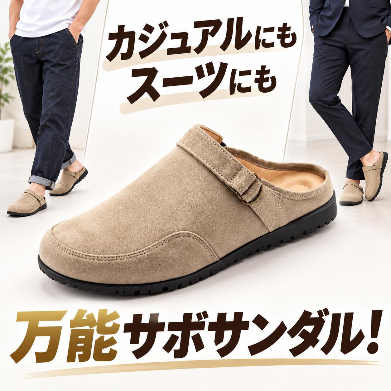 オフィスサンダル メンズ サボサンダル ペニーレイン 室内 ビジネス カジュアル 軽量 軽い 歩きやすい 柔らかい おしゃれ 春 夏 クロッグ サボ シューズ ブラック ブラウン ベージュ グレー 黒 茶 灰 PENNY LANE 6001 サンダル 靴 auc-kutsu-nishimura-10007005 靴のニシムラ サンプル画像2