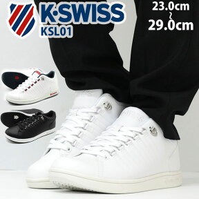 ケースイス スニーカー メンズ レディース 靴 白 ホワイト トリコ 合皮 ブランド シンプル 正規品 K-SWISS KSL01