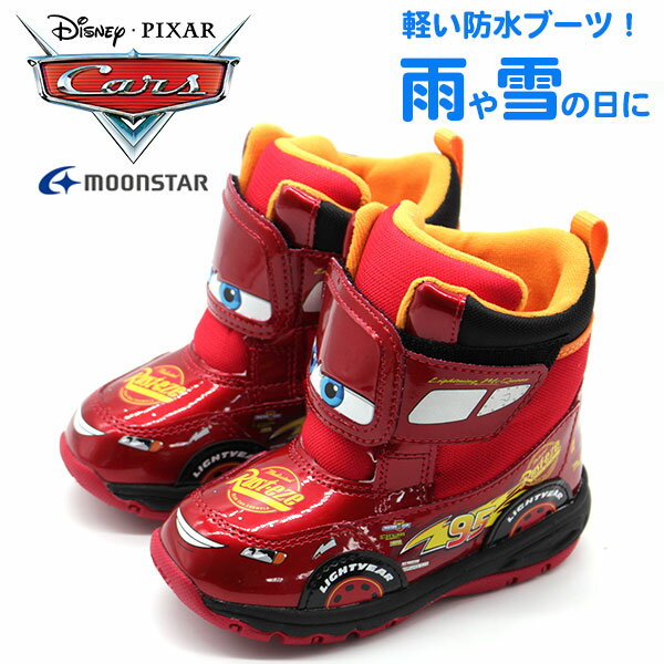 ブーツ キッズ ジュニア 子供 長靴 スノーブーツ レインブーツ 防水 カーズ ライトニング マックイーン 赤 あたたかい 冬 雨 雪 滑りにくい MOONSTAR ムーンスター Disney ディズニー DN WC039E