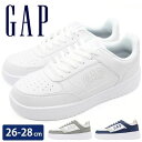 GAP スニーカー メンズ 靴 白 ホワイト シューズ 軽量 軽い 厚底 コートスニーカー ホワイトスニーカー コートタイプ 通学 通勤 シンプル おしゃれ ブ...