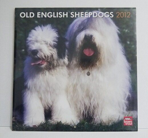 輸入2012年犬カレンダー「オールドイングリッシュシープドッグ」『Old English Sheepdogs　2012』　月めくり形式で、上部に写真、下部に日付（メモ欄あり）のデザインです。　30cm×30cm。 2012年　1月～12月まで。未開封新品です。発送は定形外郵便510円を予定しております。※定形外郵便際は代引きはできませんのでご了承下さい。