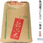 魚沼産コシヒカリ検査一等米玄米30kg（当地生産農家のお米）