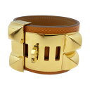【本物保証】 【京都屋質店】【HERMES エルメス】バングル コリエドシアン ブレスレット COLLIER DE CHIEN エプソン T2 オレンジ ゴー...