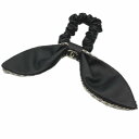 【本物保証】 【京都屋質店】【CHANEL シャネル】ココマーク リボン A22S シュシュ GP×革 ブラック×ゴールド金具【新品同様品】【PAWN SHOP...