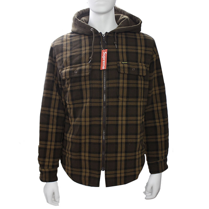 シュプリーム 【Supreme シュプリーム】フーデッド チェック ワーク シャツ　18年 オータムウィンター 18年秋冬 18AW 　Hooded　Plaid　Work　Shirt 01683401706【未使用品】