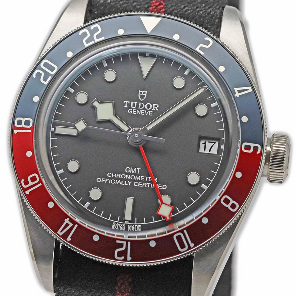 チュードル TUDOR Heritage Black Bay GMT 79830RBチューダー(チュードル) ヘリテージ ブラックベイ GMT ファブリックベルト 79830RB【PAWN SHOP】【質屋出店】【鑑定済 商品】【本物保証】 【京都屋質店】