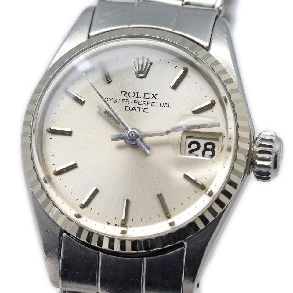 ROLEX OYSTER PERPETUAL DATE Ref.6517 Cal.1161 ANTIQUE ロレックス オイスターパーペチュアル デイト Ref.6517 Cal.1161 アンティーク レディース オーバーホール済み【中古】【PAWN SHOP】【質屋出店】