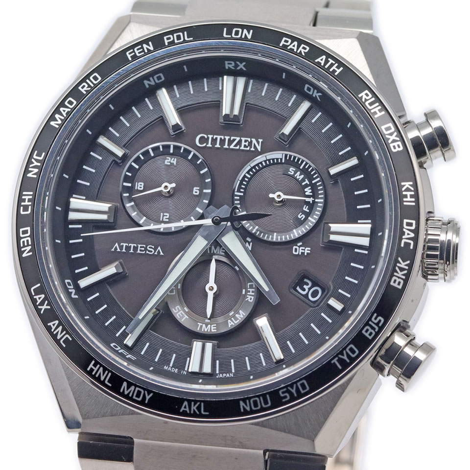 楽天京都屋質店CITIZEN ATTESA ACT Line Entry Radio Chrono CB5966-69Eシチズン アテッサ ACT Line（アクトライン）エコ・ドライブ電波時計 ダイレクトフライト CB5966-69E【PAWN SHOP】【質屋出店】【本物保証】 【京都屋質店】