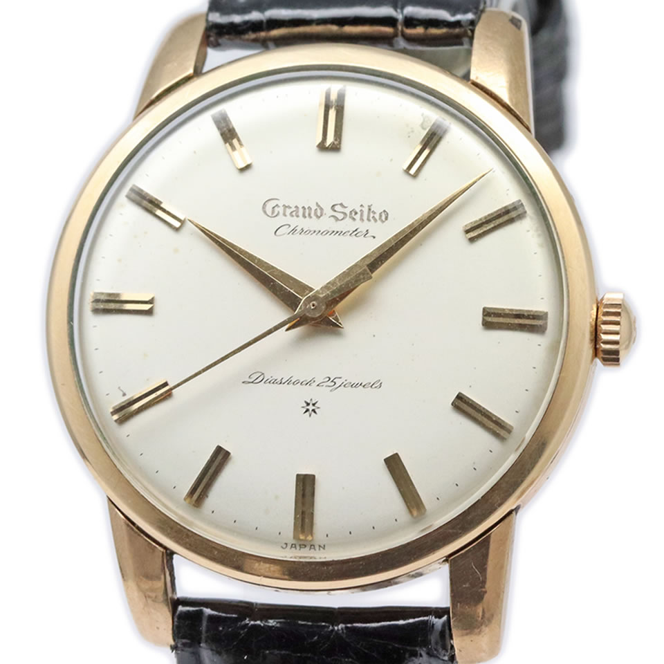 GRAND SEIKO 1st MODEL Ref.J14070 Cal.3180 1960グランドセイコー ファーストモデル 彫り文字盤 J14070 14K金貼り 1960年頃 オーバーホール済み 【ブランド腕時計】【PAWN SHOP】【質屋出店】【本物保証】 【京都屋質店】