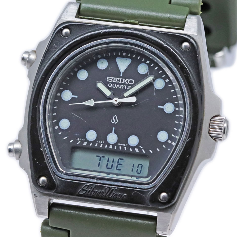 腕時計, メンズ腕時計 SEIKO Silver Wave H449-5040 Ana-Digi JZV028 (H449-5040)PAWN SHOP 