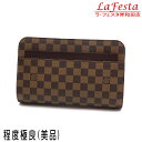 【中古】【程度極良・美品】 ルイヴィトン セカンドバッグ リストストラップ ダミエ サンルイ N51993(4)