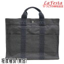 【中古】【程度極良・美品】 エルメス ハンドバッグ エールライン トートMM グレー ファスナーつまみ大(廃盤直前タイプ)