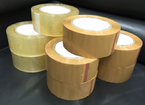 中厚 中量OPPテープ（茶）48mm×100m×5巻 パック 送料無料