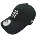ニューエラ New Era ベースボールキャップ 帽子 黒ブラック コットン ポリエステル 中古Aランク