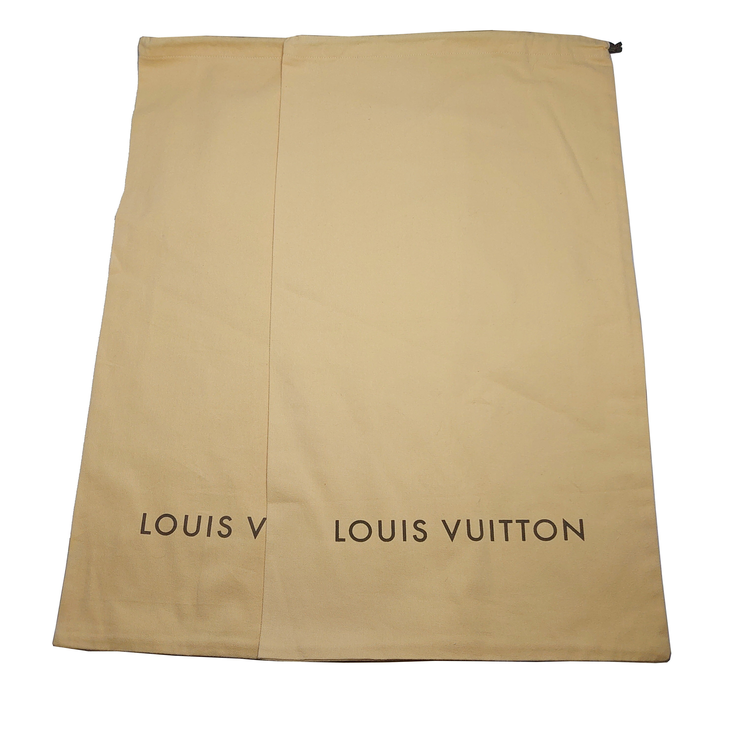 ルイ ヴィトン LOUIS VUITTON ブーツ用 保存袋 2枚 イエロー コットンキャンバス 中古Sランク 美品 ブ..