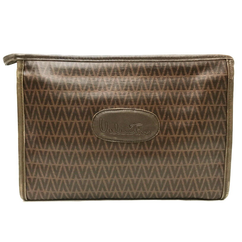 【中古】 マリオヴァレンチノ MARIO VALENTINO クラッチバッグ セカンドバッグ ブラウン レディース メ..