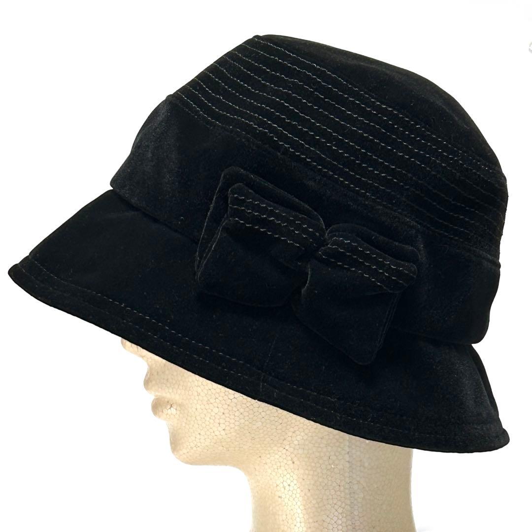 シゲマツ shigematu レディース 帽子 ハット Women's hats 日よけ帽子 sun hat sumbrero ng araw 太?帽 黒ブラック ポリエステル100％(生地厚さ：厚い：裏地付き)重量:80g 中古Sランク レディース 古着