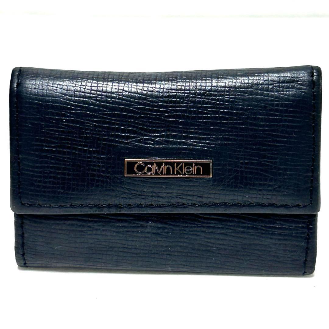 カルバンクライン Calvin Klein キーケース 5連 レディース メンズ ブラック黒 本革レザー 中古ABランク レディース メンズ
