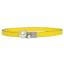 クリスチャン ディオール チョーカー ec-21632 イエロー パールホワイト 美品 レザー パール 中古 Christian Dior ジュエリー アクセサ...