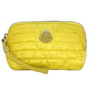 モンクレール ポーチ イエロー RN116347 美品 レア ナイロン 中古 MONCLER ロゴ キルティング ファスナー ミニ 小物入れ 定番 人気 女性 ...