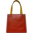 ロエベ ハンドバッグ f-21571 レッド イエロー 美品 トップハンドル バッグ レザー 中古 LOEWE 自立 ブランド ヴィンテージ スクエア ポスタル 人気 定番 女性 レディース レトロ お洒落 上品 シンプル カラフル 赤 黄色 鞄 高級感本物 鑑定済み