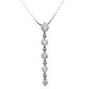 ダイヤ ネックレス 5連 0.51ct Pt 850 Pt 900 プラチナ ダイヤモンド 中古 ジュエリー 宝石 宝飾 アクセサリー 人気 ペンダント ダイヤネックレス シンプル レディース 女性 シルバー オフィス ブライダル ドレス 高級感 上品 お洒落 ブランド 本物 鑑定済み(4)