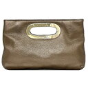 マイケルコース クラッチバッグ ec-21336 ブラウンゴールド 美品 ハンドバッグ レザー 中古 MICHAEL KORS マグネット ミニバッグ シンプル...