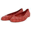 グッチ シューズ ec-22486 レッド ORANGE シマ 190792 美品 23.0cm ラバー 中古 18700 6504 GUCCI ローシューズ GG 靴 軽い レディース ロゴ パンチング 定番 人気 お洒落 女性 赤色 歩きやすい カジュアル 通勤 通学 小物 高級感 上品 ブランド 本物 鑑定済み(4)