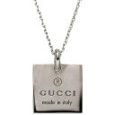 グッチ スクエア ロゴ プレート ネックレス ec-22785 シルバー 新品 仕上げ済み Ag 925 Sランク GUCCI 刻印 シンプル ジュエリー ロゴ 定番 人気 アクセサリー 女性 レディース お洒落 エレガント プレゼント ギフト 贈り物 高級感 上品 ブランド 本物 鑑定済み